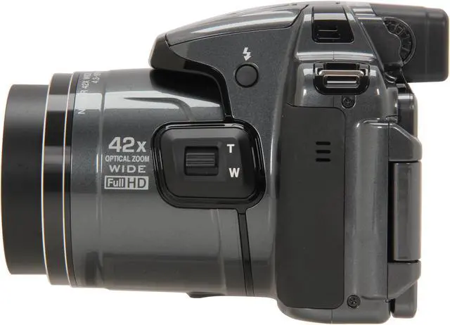 Alt view image 3 of 9 - Nikon COOLPIX P520 Dark Grey 18.1 MP 42X Optical Zoom Wide Angle Digital Camera HDTV Output