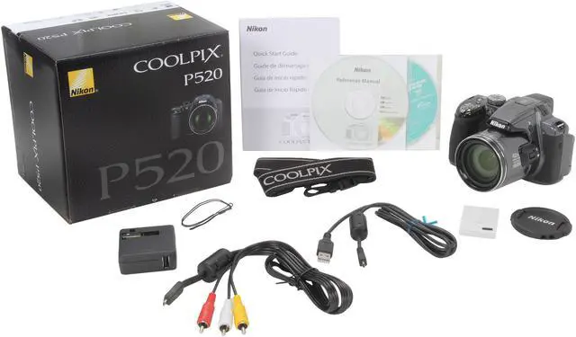 Alt view image 9 of 9 - Nikon COOLPIX P520 Dark Grey 18.1 MP 42X Optical Zoom Wide Angle Digital Camera HDTV Output