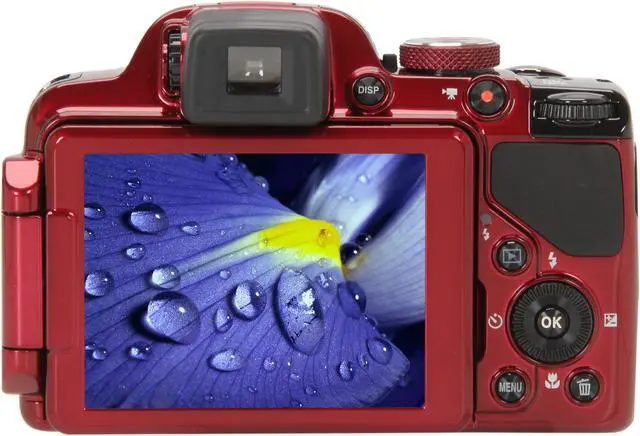 Alt view image 6 of 10 - Nikon COOLPIX P520 Red 18.1 MP 42X Optical Zoom Wide Angle Digital Camera HDTV Output