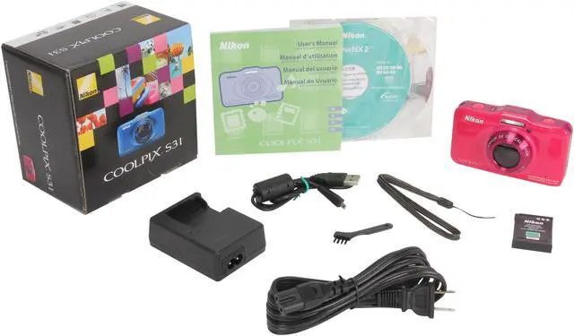 Alt view image 8 of 8 - Nikon COOLPIX S31 Pink 10.1 MP Waterproof Shockproof Digital Camera