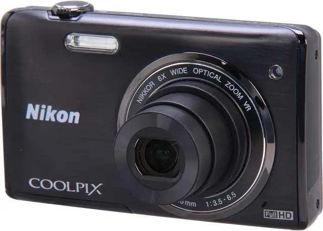 Nikon COOLPIX S5200 Black 16 MP Wide Angle Digital Camera - Newegg.com