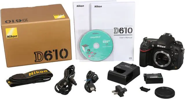 Alt view image 10 of 9 - Nikon D610 1540 Black 24.3 MP Digital SLR Camera - Body