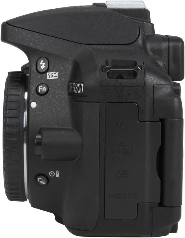 Alt view image 5 of 10 - Nikon D5300 1519 Black 24.2 MP Digital SLR Camera - Body