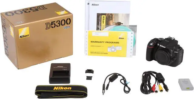 Alt view image 10 of 10 - Nikon D5300 1519 Black 24.2 MP Digital SLR Camera - Body