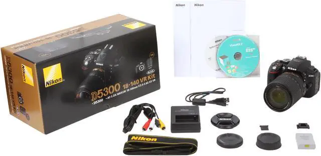 Alt view image 10 of 10 - Nikon D5300 13303 Black 24.2 MP Digital SLR Camera with 18-140mm Lens