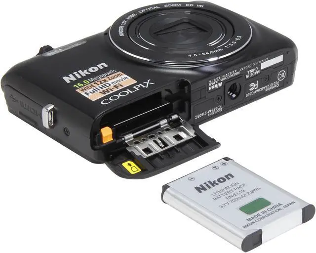 Alt view image 7 of 8 - Nikon COOLPIX S6800 Black 16 MP 12X Optical Zoom 25mm Wide Angle Digital Camera HDTV Output