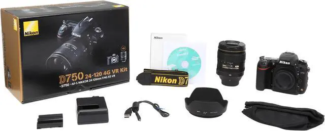 Alt view image 12 of 12 - Nikon D750 1549 Black 24.3 MP Digital SLR Camera with 24-120mm VR Lens