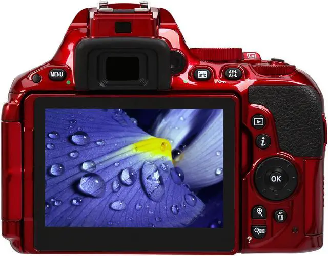 Alt view image 4 of 10 - Nikon D5500 1545 Red 24.2 MP Digital SLR Camera - Body