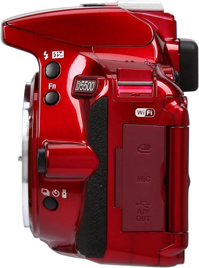 Alt view image 5 of 10 - Nikon D5500 1545 Red 24.2 MP Digital SLR Camera - Body
