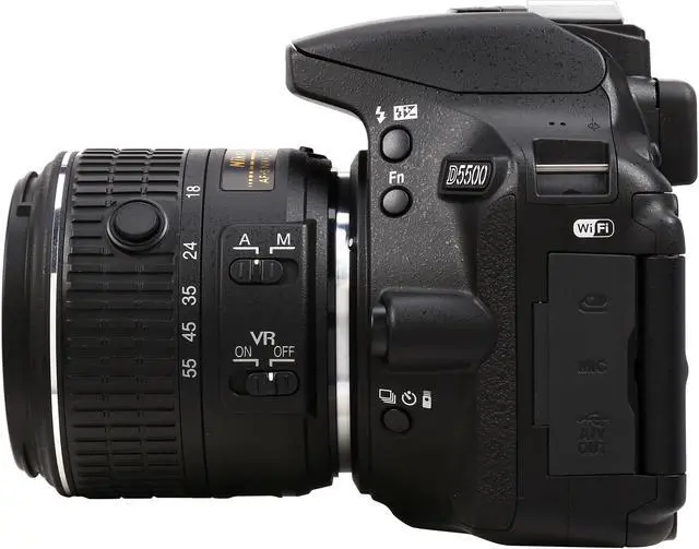 Alt view image 5 of 10 - Nikon D5500 1546 Black 24.2 MP Digital SLR Camera with 18-55mm VR II Lens
