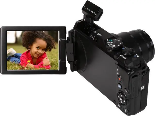 Alt view image 8 of 10 - Nikon COOLPIX S9900 Black 16.00 MP 30X Optical Zoom Wide Angle Digital Camera