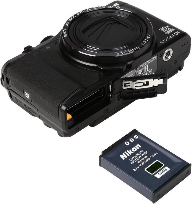 Alt view image 9 of 10 - Nikon COOLPIX S9900 Black 16.00 MP 30X Optical Zoom Wide Angle Digital Camera