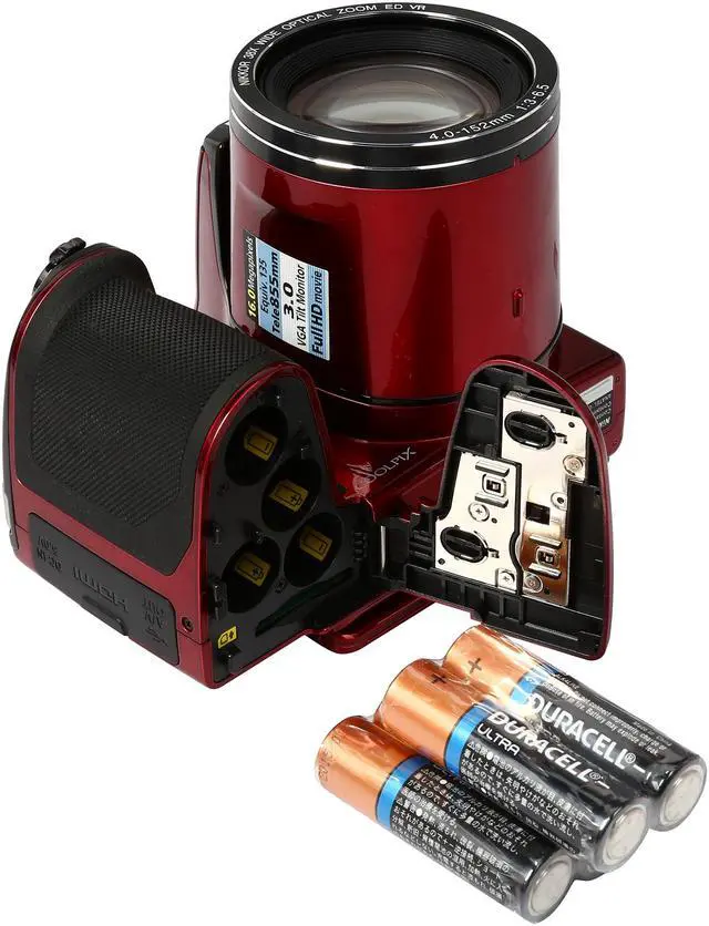 Alt view image 9 of 10 - Nikon COOLPIX L840 Red 16.00 MP 38X Optical Zoom Wide Angle Digital Camera