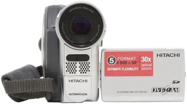 Alt view image 3 of 12 - HITACHI DZ-GX5020A 1/6" CCD 2.7" 16:9 Widescreen LCD 30X Optical Zoom DVD Camcorder