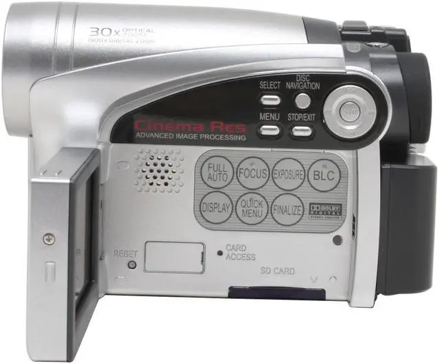 Alt view image 5 of 12 - HITACHI DZ-GX5020A 1/6" CCD 2.7" 16:9 Widescreen LCD 30X Optical Zoom DVD Camcorder