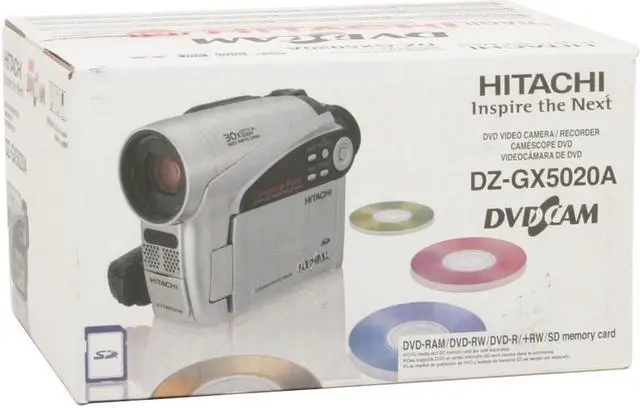 Alt view image 12 of 12 - HITACHI DZ-GX5020A 1/6" CCD 2.7" 16:9 Widescreen LCD 30X Optical Zoom DVD Camcorder