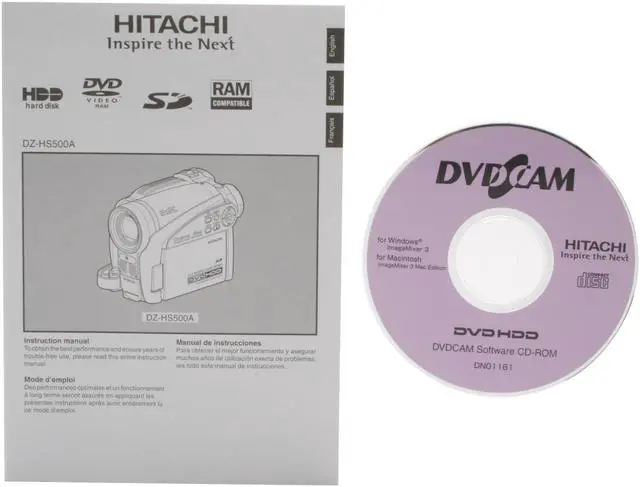 Alt view image 12 of 13 - HITACHI DZ-HS500A 1/6" CCD 2.7" LCD 30X Optical Zoom HDD/DVD/SD Hybrid Digital Camcorder
