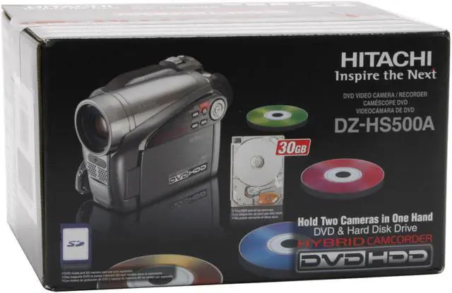Alt view image 13 of 13 - HITACHI DZ-HS500A 1/6" CCD 2.7" LCD 30X Optical Zoom HDD/DVD/SD Hybrid Digital Camcorder
