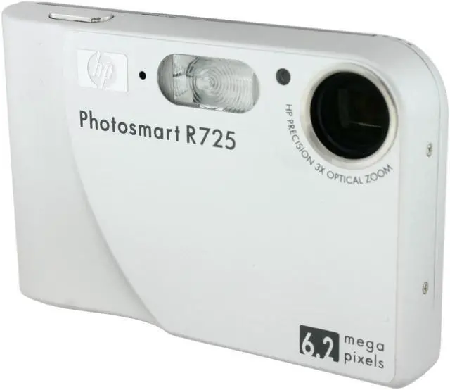 Alt view image 3 of 9 - HP Photosmart R725 White 6.2 MP 3X Optical Zoom Digital Camera