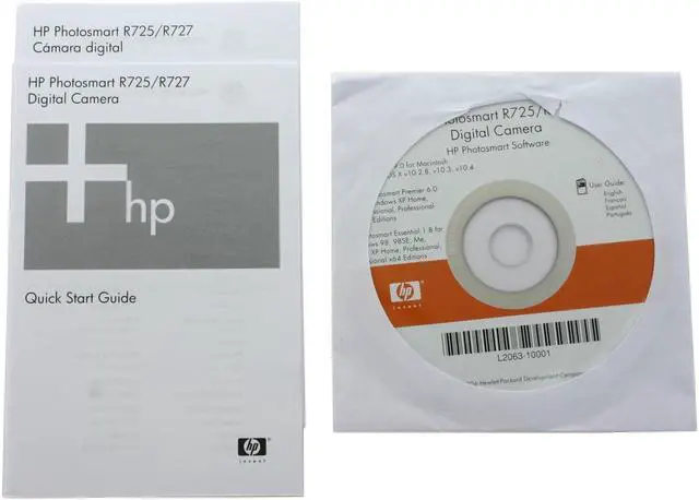 Alt view image 8 of 9 - HP Photosmart R725 White 6.2 MP 3X Optical Zoom Digital Camera