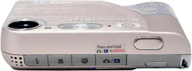 Alt view image 7 of 12 - HP R727 Silver 6.2 MP 3X Optical Zoom Digital Camera