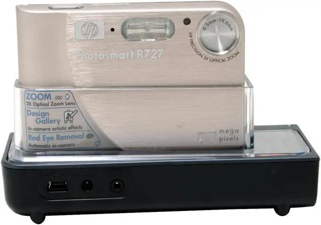 Alt view image 10 of 12 - HP R727 Silver 6.2 MP 3X Optical Zoom Digital Camera