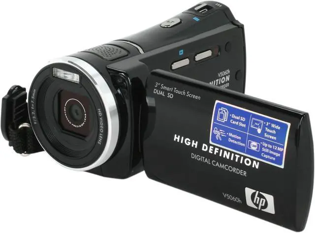 HP V5060h Black HD Flash Memory Camcorder