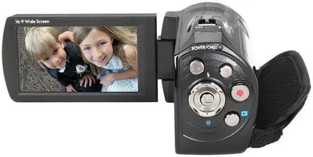 Alt view image 9 of 11 - HP V5061u Black 3" Touch LCD High Definition HDD/Flash Memory Camcorder