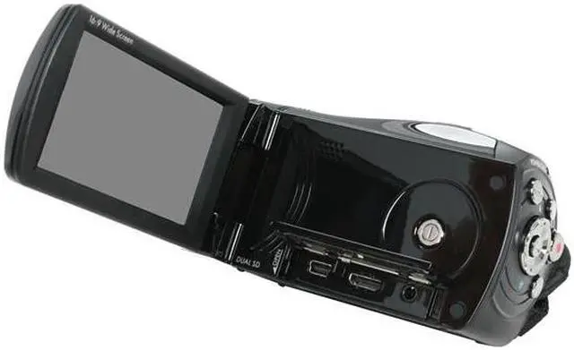 Alt view image 6 of 11 - HP V5061u Black 3" Touch LCD High Definition HDD/Flash Memory Camcorder