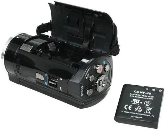 Alt view image 10 of 11 - HP V5061u Black 3" Touch LCD High Definition HDD/Flash Memory Camcorder