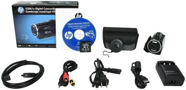 Alt view image 11 of 11 - HP V5061u Black 3" Touch LCD High Definition HDD/Flash Memory Camcorder