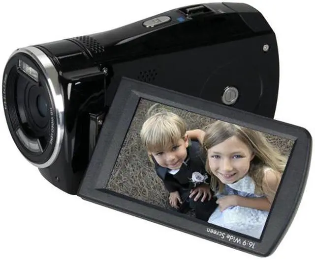 Alt view image 7 of 11 - HP V5061u Black 3" Touch LCD High Definition HDD/Flash Memory Camcorder