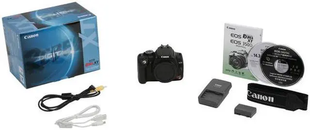 Alt view image 13 of 13 - Canon Digital Rebel XT Black 8.0 MP Digital SLR Camera - Body Only