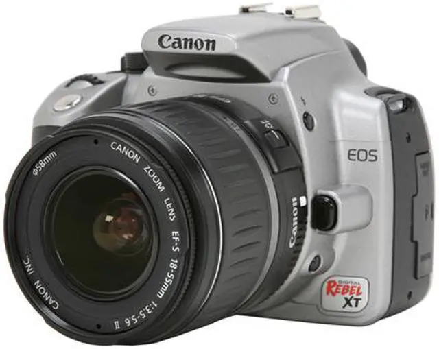 Main image of Canon Digital Rebel XT Silver 8.0 MP Digital SLR Camera w/EF-S 18-55mm f/3.5-5.6 II Lens