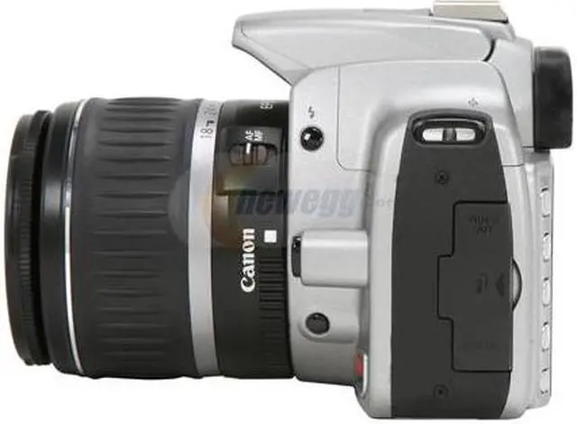 Alt view image 2 of 13 - Canon Digital Rebel XT Silver 8.0 MP Digital SLR Camera w/EF-S 18-55mm f/3.5-5.6 II Lens