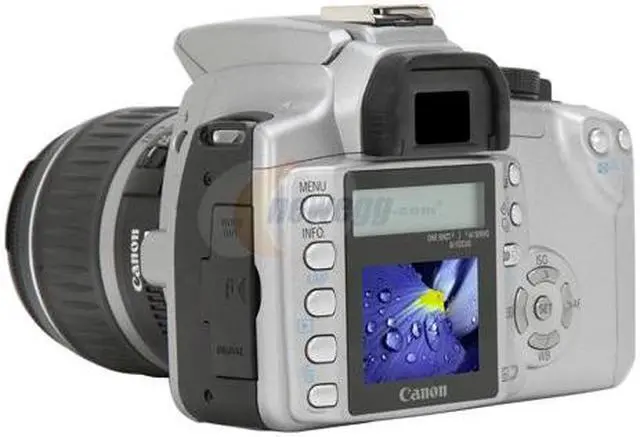 Alt view image 3 of 13 - Canon Digital Rebel XT Silver 8.0 MP Digital SLR Camera w/EF-S 18-55mm f/3.5-5.6 II Lens