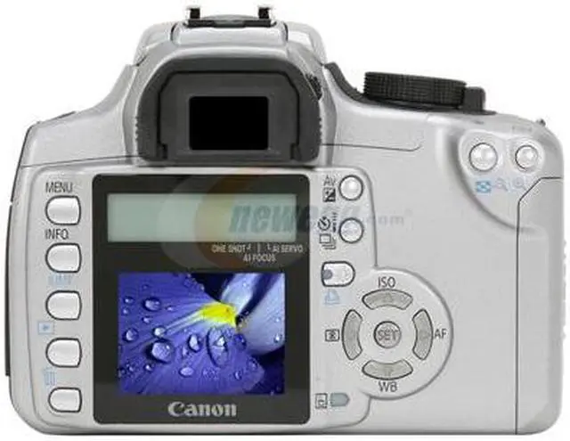 Alt view image 4 of 13 - Canon Digital Rebel XT Silver 8.0 MP Digital SLR Camera w/EF-S 18-55mm f/3.5-5.6 II Lens