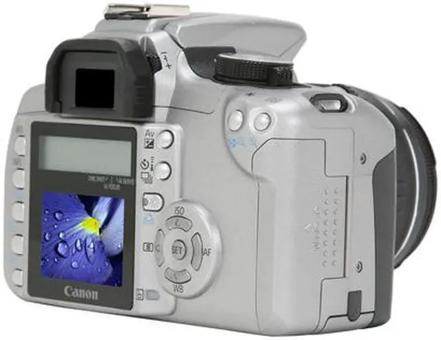 Alt view image 5 of 13 - Canon Digital Rebel XT Silver 8.0 MP Digital SLR Camera w/EF-S 18-55mm f/3.5-5.6 II Lens