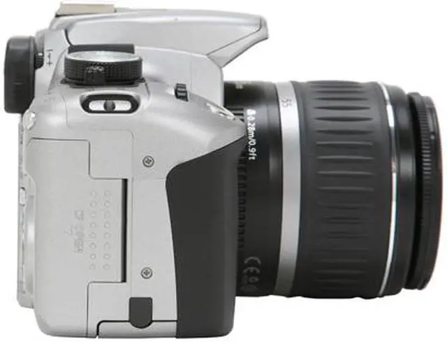 Alt view image 6 of 13 - Canon Digital Rebel XT Silver 8.0 MP Digital SLR Camera w/EF-S 18-55mm f/3.5-5.6 II Lens