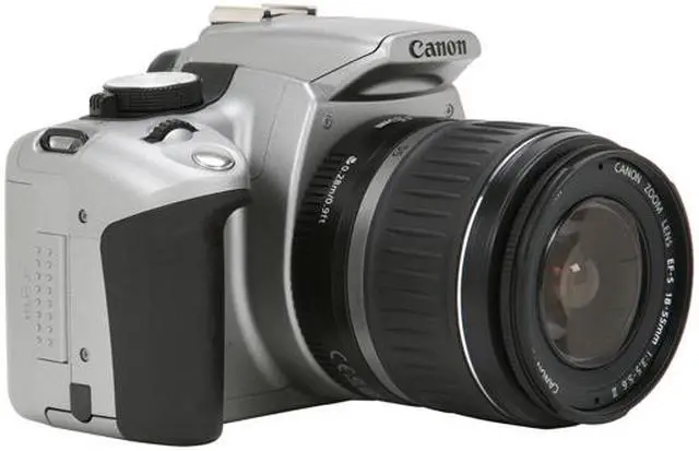Alt view image 7 of 13 - Canon Digital Rebel XT Silver 8.0 MP Digital SLR Camera w/EF-S 18-55mm f/3.5-5.6 II Lens