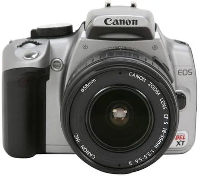Alt view image 8 of 13 - Canon Digital Rebel XT Silver 8.0 MP Digital SLR Camera w/EF-S 18-55mm f/3.5-5.6 II Lens