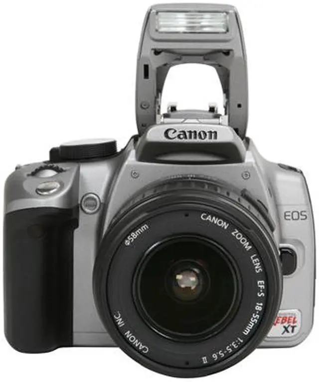 Alt view image 9 of 13 - Canon Digital Rebel XT Silver 8.0 MP Digital SLR Camera w/EF-S 18-55mm f/3.5-5.6 II Lens