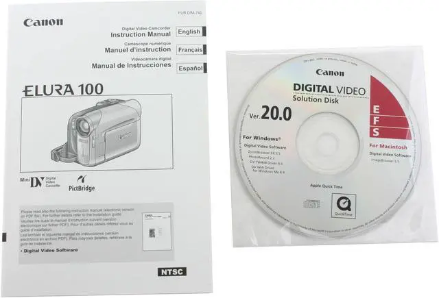 Alt view image 10 of 11 - Canon Elura 100 1/5" CCD 2.7" 123K LCD LCD 20X Optical Zoom MiniDV Camcorder