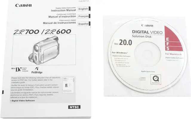 Alt view image 8 of 9 - Canon ZR700 1/6" 680K CCD 2.7" 112K Widescreen LCD 25X Optical Zoom MiniDV Camcorder