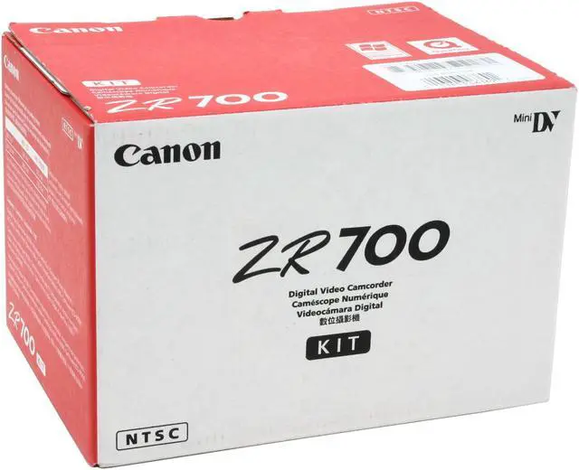 Alt view image 9 of 9 - Canon ZR700 1/6" 680K CCD 2.7" 112K Widescreen LCD 25X Optical Zoom MiniDV Camcorder