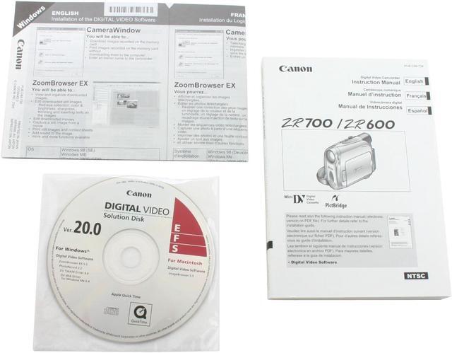 Alt view image 12 of 13 - Canon ZR600 1/6" 680K CCD 2.7" 112K LCD 25X Optical Zoom MiniDV Camcorder