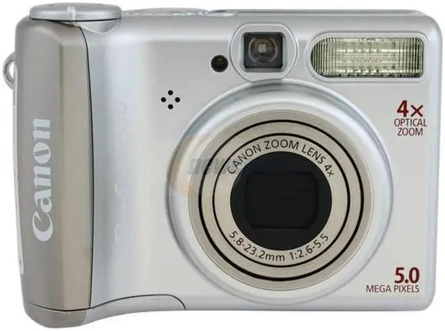 Alt view image 3 of 9 - Canon A530 Silver 5.0 MP 4X Optical Zoom Digital Camera