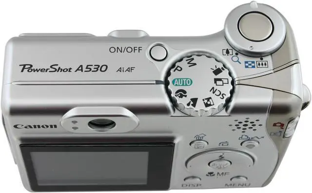 Alt view image 5 of 9 - Canon A530 Silver 5.0 MP 4X Optical Zoom Digital Camera