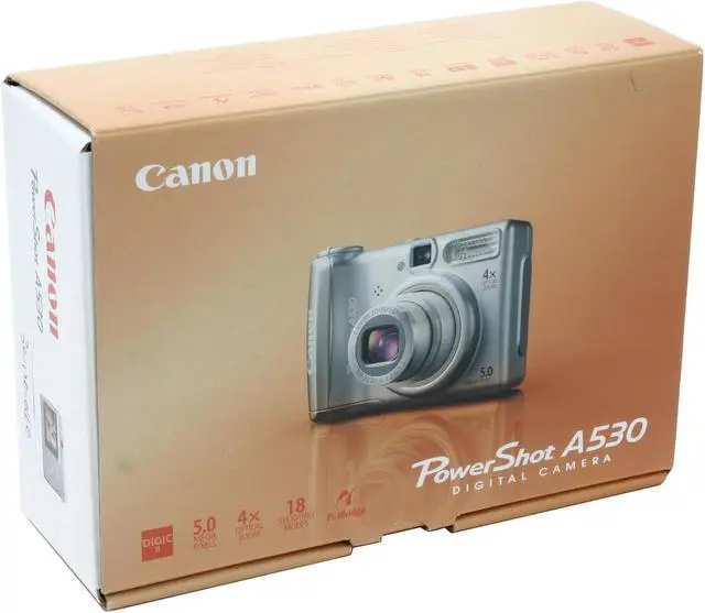 Alt view image 9 of 9 - Canon A530 Silver 5.0 MP 4X Optical Zoom Digital Camera