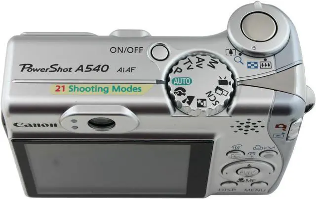 Alt view image 5 of 9 - Canon PowerShot A540 Silver 6.0 MP 4X Optical Zoom Digital Camera